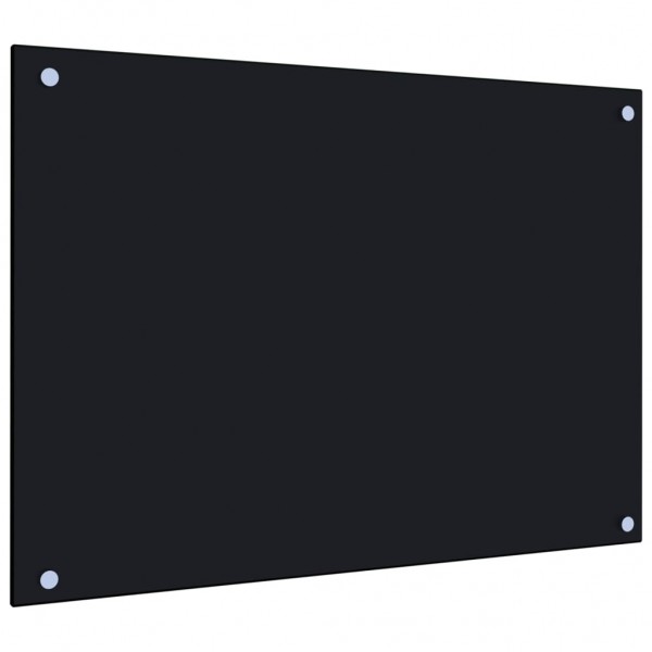 Protección salpicaduras cocina vidrio templado negro 70x50 cm M 2