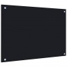 Protección salpicaduras cocina vidrio templado negro 70x50 cm 2