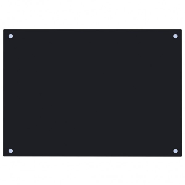 Protección salpicaduras cocina vidrio templado negro 70x50 cm M 3