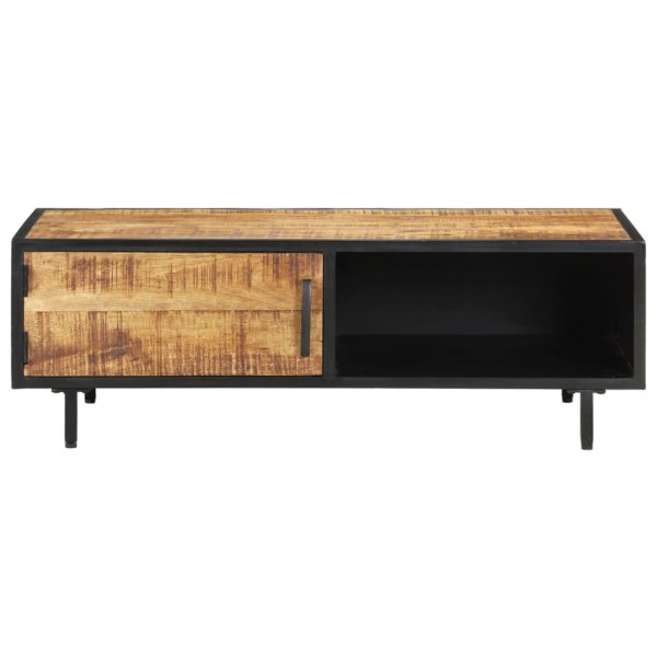 Mesa de centro de madera de mango rugosa 105x50x35 cm M 3