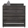 Muebles de jardín 2 piezas con cojines madera impregnada gris 5