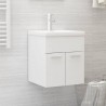 Mueble con lavabo blanco madera contrachapada 1