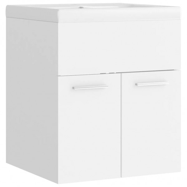 Mueble con lavabo blanco madera contrachapada M 2