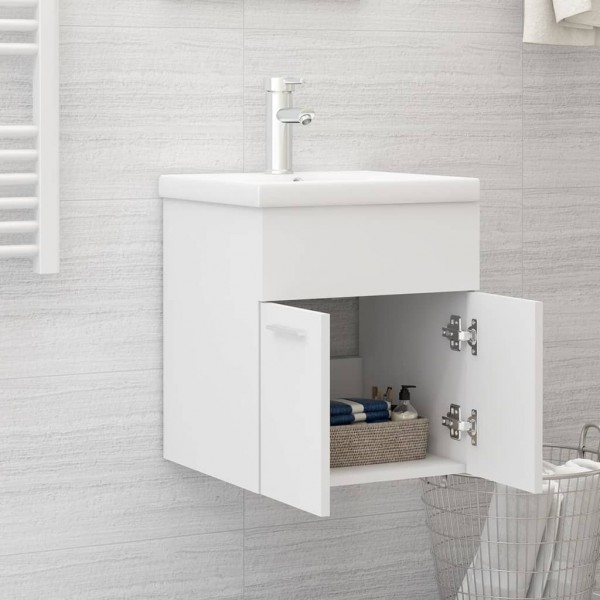 Mueble con lavabo blanco madera contrachapada M 3