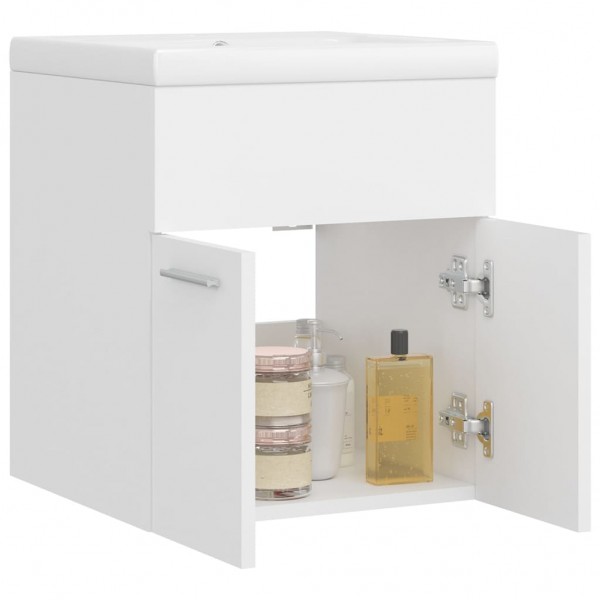 Mueble con lavabo blanco madera contrachapada M 4