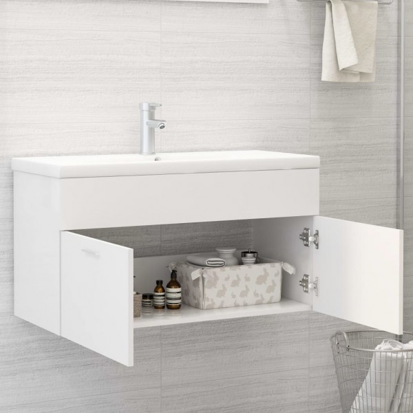 Mueble con lavabo madera de ingeniería blanco M 3