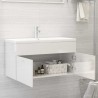 Mueble con lavabo madera de ingeniería blanco brillante 5