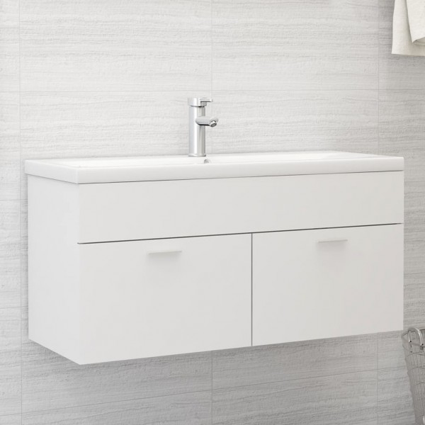 Mueble con lavabo madera de ingeniería blanco D