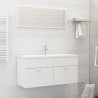 Mueble con lavabo madera de ingeniería blanco 3