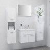 Conjunto de muebles de baño aglomerado blanco 1