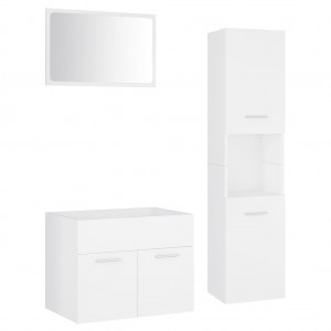 Conjunto de muebles de baño aglomerado blanco H