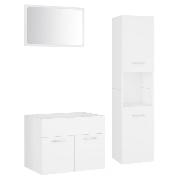 Conjunto de muebles de baño aglomerado blanco M 2
