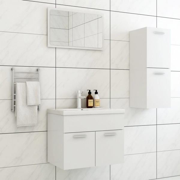 Conjunto de muebles de baño aglomerado blanco D