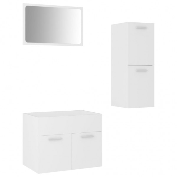 Conjunto de muebles de baño aglomerado blanco M 2