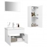 Conjunto de muebles de baño aglomerado blanco 3