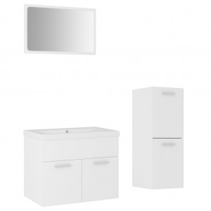 Conjunto de muebles de baño aglomerado blanco H
