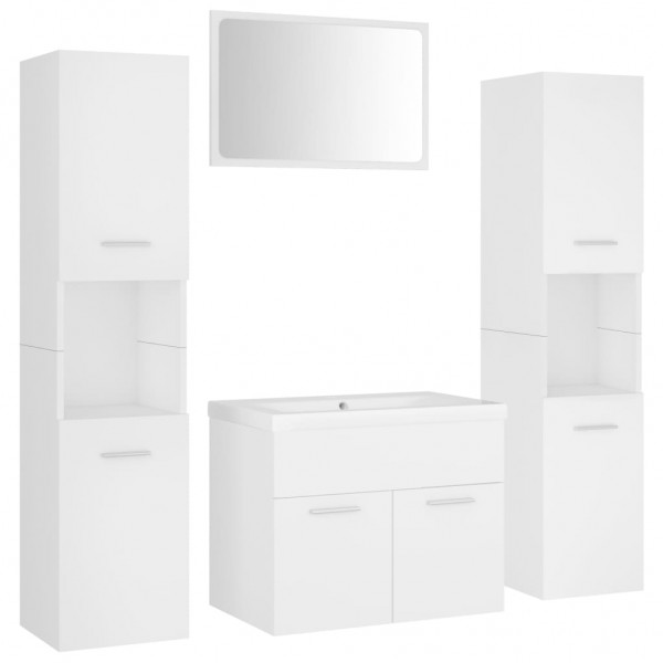 Conjunto de muebles de baño aglomerado blanco M 2