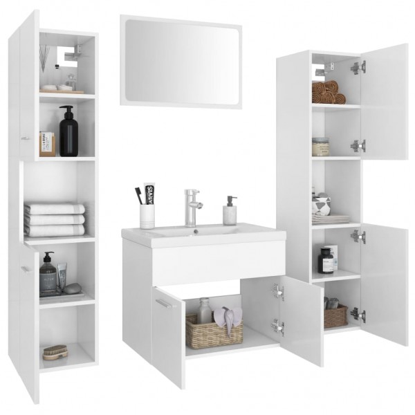 Conjunto de muebles de baño aglomerado blanco M 3