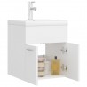 Mueble con lavabo blanco madera contrachapada 4
