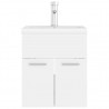 Mueble con lavabo blanco madera contrachapada 5