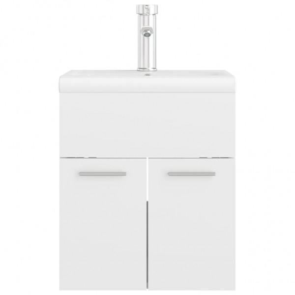 Mueble con lavabo aglomerado blanco brillante M 5
