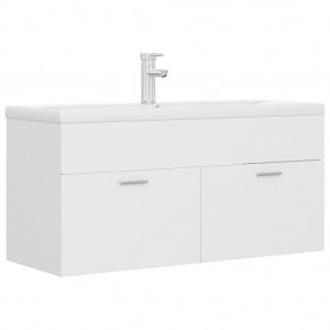Mueble con lavabo madera de ingeniería blanco H