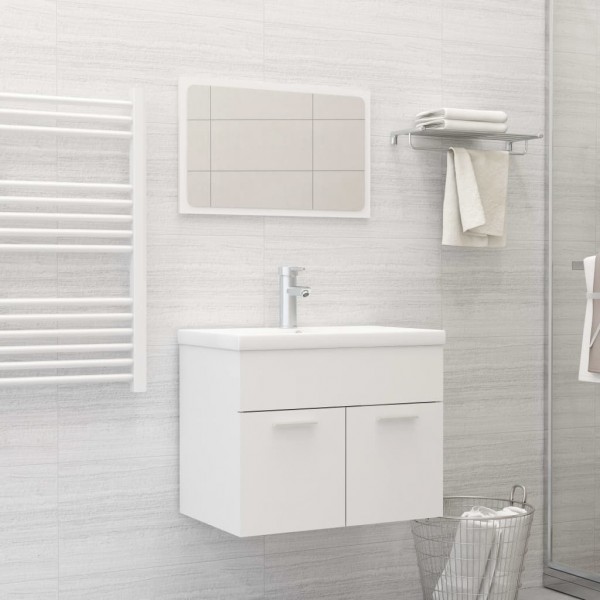 Conjunto de muebles de baño aglomerado blanco D