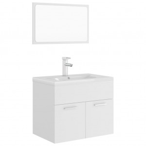 Conjunto de muebles de baño aglomerado blanco H