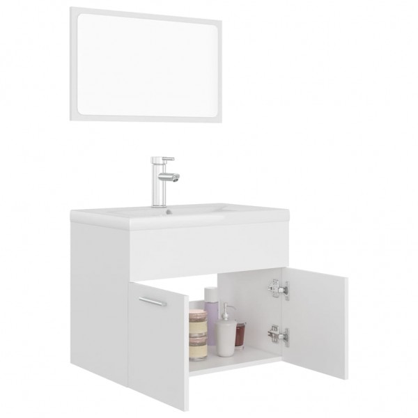 Conjunto de muebles de baño aglomerado blanco M 4