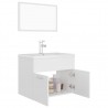 Conjunto de muebles de baño aglomerado blanco 4