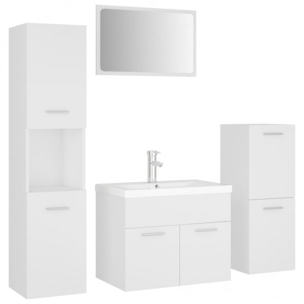 Conjunto de muebles de baño aglomerado blanco M 2