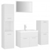 Conjunto de muebles de baño aglomerado blanco 2