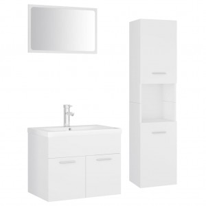 Conjunto de muebles de baño aglomerado blanco H