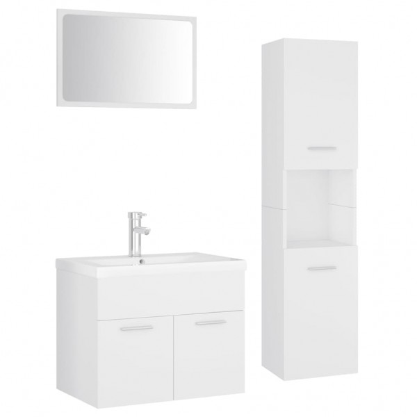 Conjunto de muebles de baño aglomerado blanco M 2