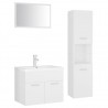 Conjunto de muebles de baño aglomerado blanco 2