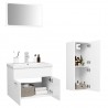 Conjunto de muebles de baño aglomerado blanco 3