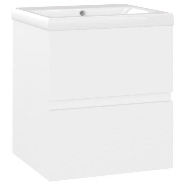 Mueble con lavabo aglomerado blanco brillante M 2