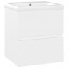 Mueble con lavabo aglomerado blanco brillante 2