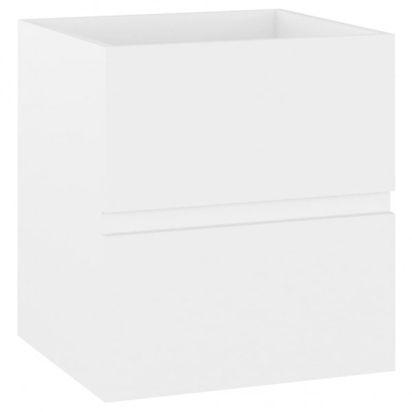 Mueble con lavabo aglomerado blanco brillante M 4