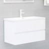 Mueble con lavabo aglomerado blanco 1