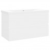 Mueble con lavabo aglomerado blanco 2