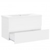 Mueble con lavabo aglomerado blanco 5
