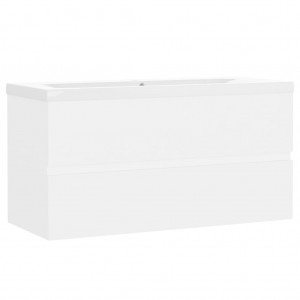 Mueble con lavabo blanco brillante aglomerado H