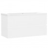 Mueble con lavabo blanco brillante aglomerado 2