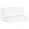 Mueble con lavabo blanco brillante aglomerado 5