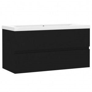 Mueble con lavabo aglomerado negro H