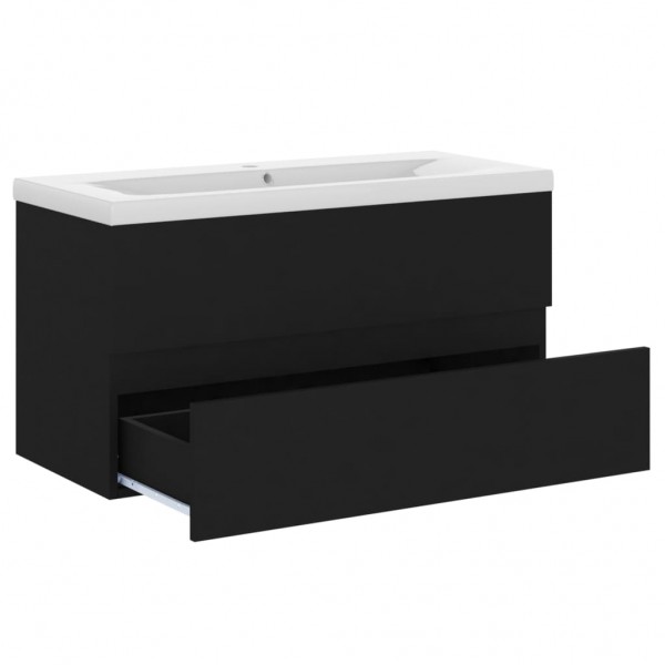 Mueble con lavabo aglomerado negro M 5