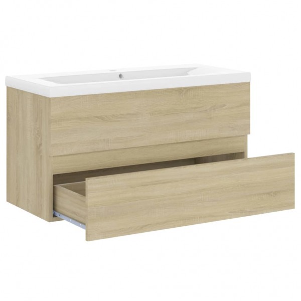 Mueble con lavabo aglomerado roble Sonoma M 4