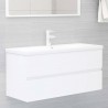 Mueble con lavabo aglomerado blanco 1