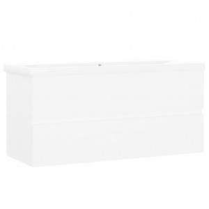 Mueble con lavabo aglomerado blanco H
